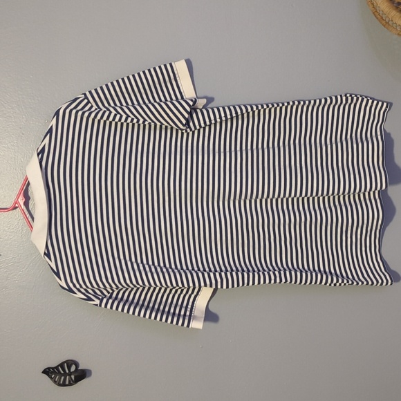 Vintage Y2K Polo By Ralph Lauren Navy and White Striped Collared Polo Logo XL - Picture 8 of 8